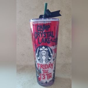 Friday the 13th Jason Fake Blood Lava Starbucks Acrylic Cold Cup
